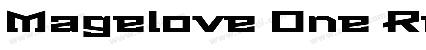 Magelove One Regular字体转换